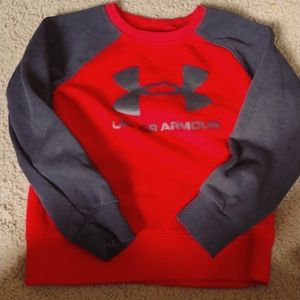 Under armour sweatshirt, 4T, red and black